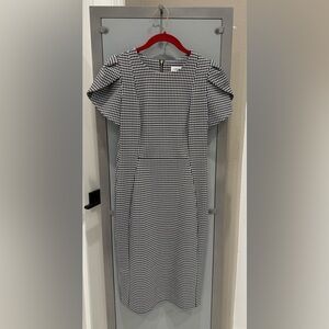 Classic Black and White Checkered Dress